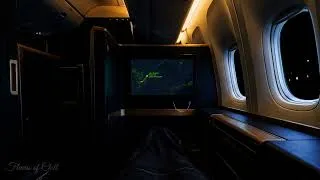 Thumbnail: First (1st) Class Airplane White Noise Ambience ✈️ Takeoff & Landing | Flight Attendant | Call Dings