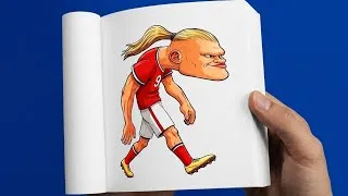 Thumbnail: HAALAND (HA-HA-HA) Flipbook Compilation #haaland #football #animation 
