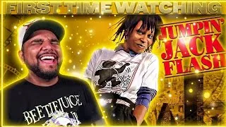 Thumbnail: 😂I CAN'T STOP LAUGHING😭Jumpin' Jack Flash (1986) FIRST TIME WATCHING Reaction || Whoopi Goldberg