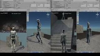Thumbnail: Stationary relative action: Comparing Unity characters interaction and motion