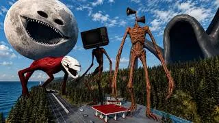 Thumbnail: TV HEAD, SIREN HEAD & MOON WAKE UP ATTACKED MY CAR! 😱