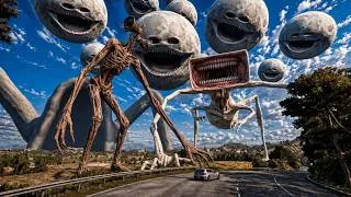 Thumbnail: SIREN HEAD, MEGAHORN, MOON WAKE UP & SEA EATER IS CHASING ME! 😱