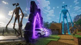 Thumbnail: 2 SIREN HEADS INVADED MINECRAFT! 😱 SAVING NOOB FROM ICE SIREN HEAD!