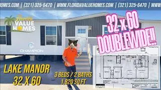 Thumbnail: Champion Lake Manor SUPER WIDE 32 x 60 3 Bed 2 Bath Manufactured Home Tour!! (2026)