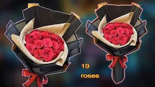 Thumbnail: 19 Luxury Red Rose Bouquet Wrapping Tutorial | Elegant Black Wrap Rose Bouquet | Flower tech9