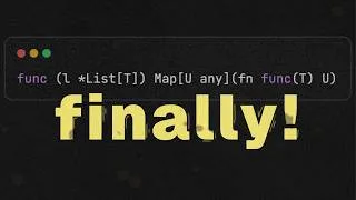 Thumbnail: Generic Methods fixed Go Generics... Sort of