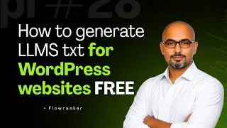 Thumbnail: How to Generate LLMS txt in WordPress FREE | AI LLMS TXT Generator Plugin Tutorial | No Coding