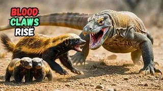 Thumbnail: Blood and Claws — Mother Honey Badger vs. Komodo Dragon | A Fight for Her Pups