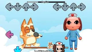 Thumbnail: FNF Roblox Animal Hospital Shop Nurse vs Bluey and Bingo Sings Pony Girl | FNF Mods Animal Hospital