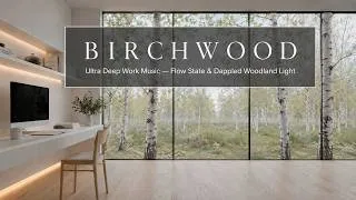Thumbnail: Neural Focus Music | Ultra Deep Work Music — Birchwood Morning Flow State & Dappled Woodland Light