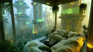 Thumbnail: PROXIMA: Solarpunk Ambience & Rain | Day & Night in a Jungle District