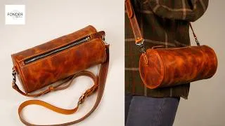 Thumbnail: How to Make 90s Leather Barrel Bag (Leather Craft Tutorial)