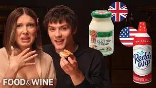 Thumbnail: Millie Bobby Brown & Louis Partridge Try English vs. American Food | Food & Wine