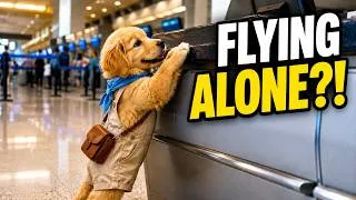 Thumbnail: A Tiny Puppy Tried to Fly Alone… Then Airport Security Stopped Him 🥺✈️