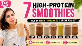 Thumbnail: 7 High Protein Breakfast Smoothies Recipe|  20-25g Protein Without Protein Powder | Weight Loss 