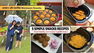 Thumbnail:  5 guilt-free monsoon snacks must try #Rainy-day— crispy, cozy, and totally no-fry #monsoon special