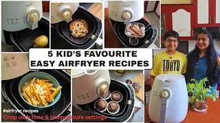 Thumbnail: 5 Easy Air Fryer Recipes for Kids: Churros, Fries, Pizza, cake  & More ! #airfryerrecipes