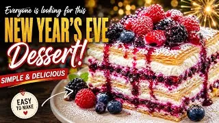 Thumbnail: Easy Puff Pastry Dessert with Berry Cream | Perfect for New Year’s Celebrations