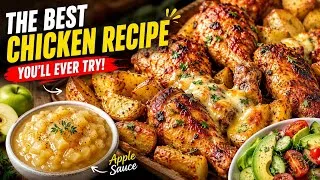 Thumbnail: The BEST Chicken Recipe You’ll Ever Try! Crispy Chicken Legs & Cheesy Apple Sauce