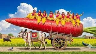 Thumbnail: “Village Style Gajar Barfi – Mitti Di Khushboo Naal” 🌾✨