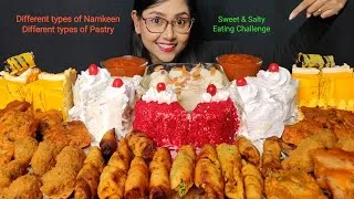 Thumbnail: Eating Different types of Namkeen & Pastry | Big Bites | Asmr Eating | Mukbang