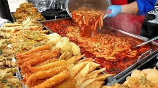 Thumbnail: 12판씩 다 팔리는 역대급 정류장 떡볶이? 20년 단골 연예인이 한달에 한번씩 온다는 매콤 떡볶이 맛집 등. 맛있는 분식 영상 몰아보기┃BEST3 Korean street food