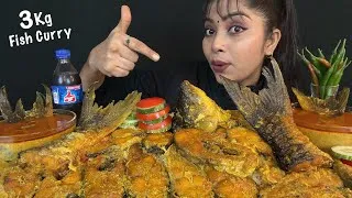 Thumbnail: EATING 3 KG VILLAGE STYLE FISH CURRY RICE CHILLI WITH THUMS UP | MUKBANG ASMR SHOW | BIG BITES 