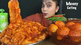 Thumbnail: EATING SPICY MUTTON FAT CURRY EGGS CURRY RICE WITH CHILLI  | INDIAN MUKBANG | ASMR BIG BITES 