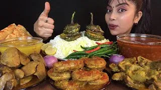 Thumbnail: EATING CHICKEN NECK LIVER AND PATHRI CURRY CHALLENGE | BIG BITES | INDIAN MUKBANG | ASMR SHOW 