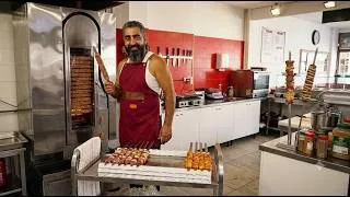 Thumbnail: 🔥 Persian Kebab in Athens 🇬🇷 | Giant Automatic Charcoal Grill!