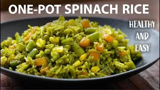 Thumbnail: ONE POT SPINACH RICE Recipe | Vegetarian and Vegan Meals | Rice recipes