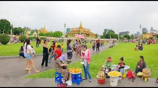 Thumbnail: Famous Place in Phnom Penh, Cambodia - Fried Street Food Snacks, Local Market Scenes, & More