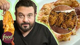 Thumbnail: Adam Richman Tries The Famous Nottingham Pizza Dog | Adam Richman Eats Football