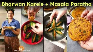 Thumbnail: Achaari Paratha aur Cooker Wale Bharwan Karele 😍 चटपटे करेले और अचारी परांठा New Lunch Combo Recipes