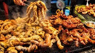 Thumbnail: Awesome Grilled Pork Intestine & Pork Cord! Amazing Thai Street Food BBQ 🇹🇭🔥