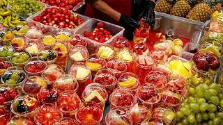 Thumbnail: 깔끔한 과일자르기 달인부터! 인기많은 컵과일, 생과일주스, 과일빙수 몰아보기 / Amazing fruit cutting skill! / Korean street food