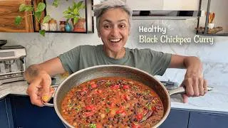 Thumbnail: Healthy and Delicious BLACK CHICKPEA CURRY!