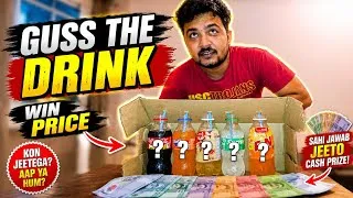 Thumbnail: Guess The Drink Challenge 🥤 | Win Cash Prize 💸 | Blind Taste Test | Funny Challenge