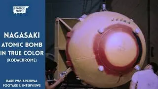 Thumbnail: RARE COLOR FOOTAGE: Assembling & Dropping "Fat Man" Nagasaki Atomic Bomb (1945) | Crew Voiceover