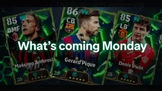 Thumbnail: 🚨 What's Coming on MONDAY this week in eFootball 2026 ! 106 Piqué Build Up CB + Irwin & Ambrosini 🔥