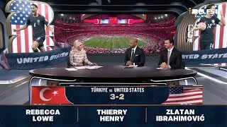 Thumbnail: Türkiye Shocks the World | Türkiye 3-2 United States | Thierry & Ibrahimovic Post-match reactions.