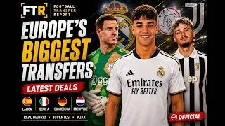 Thumbnail: 14 BIG EUROPEAN TRANSFERS! 🇪🇺 Real Madrid, Juventus, Ajax, Roma & More | RIP Franco Baresi | FTR