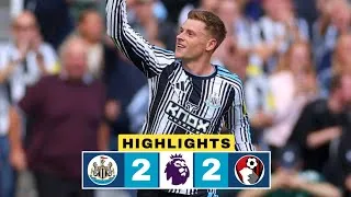 Thumbnail: Newcastle vs Bournemouth 2-2 Highlights | Harvey Barnes Goal | Matias Fernandez-Pardo Debut 