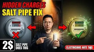 Thumbnail: This $2 Salt Pipe on Your Breaker Box Cuts Reactive Power 40% FOREVER — Electricians Hate This Video