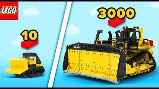 Thumbnail: LEGO Bulldozer From 10 to 3000 Parts | Comparison