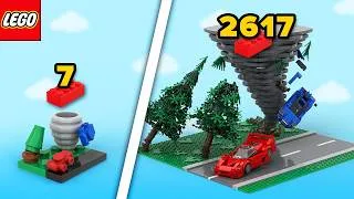 Thumbnail: LEGO Tornado Gets Bigger Each Time | From 7 to 2617 Parts