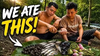 Thumbnail: Everything We Ate Came From This River! | Catch & Cook🔥