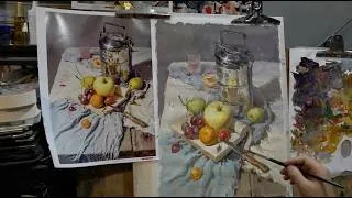 Thumbnail: Still-life composition of stainless steel and fruit