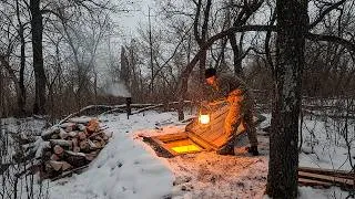 Thumbnail: Building A Warm And Secret Underground Shelter For The Winter, survival skills