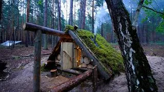 Thumbnail: Building My Dugout Shelter in Heavy Rain | Door, Wood Stove & Cozy Camp
